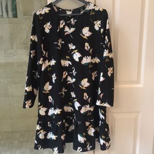 Halogen drop waist flounce dress